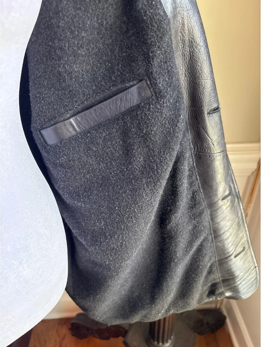 Vintage J. Crew Men’s Leather Car Coat L